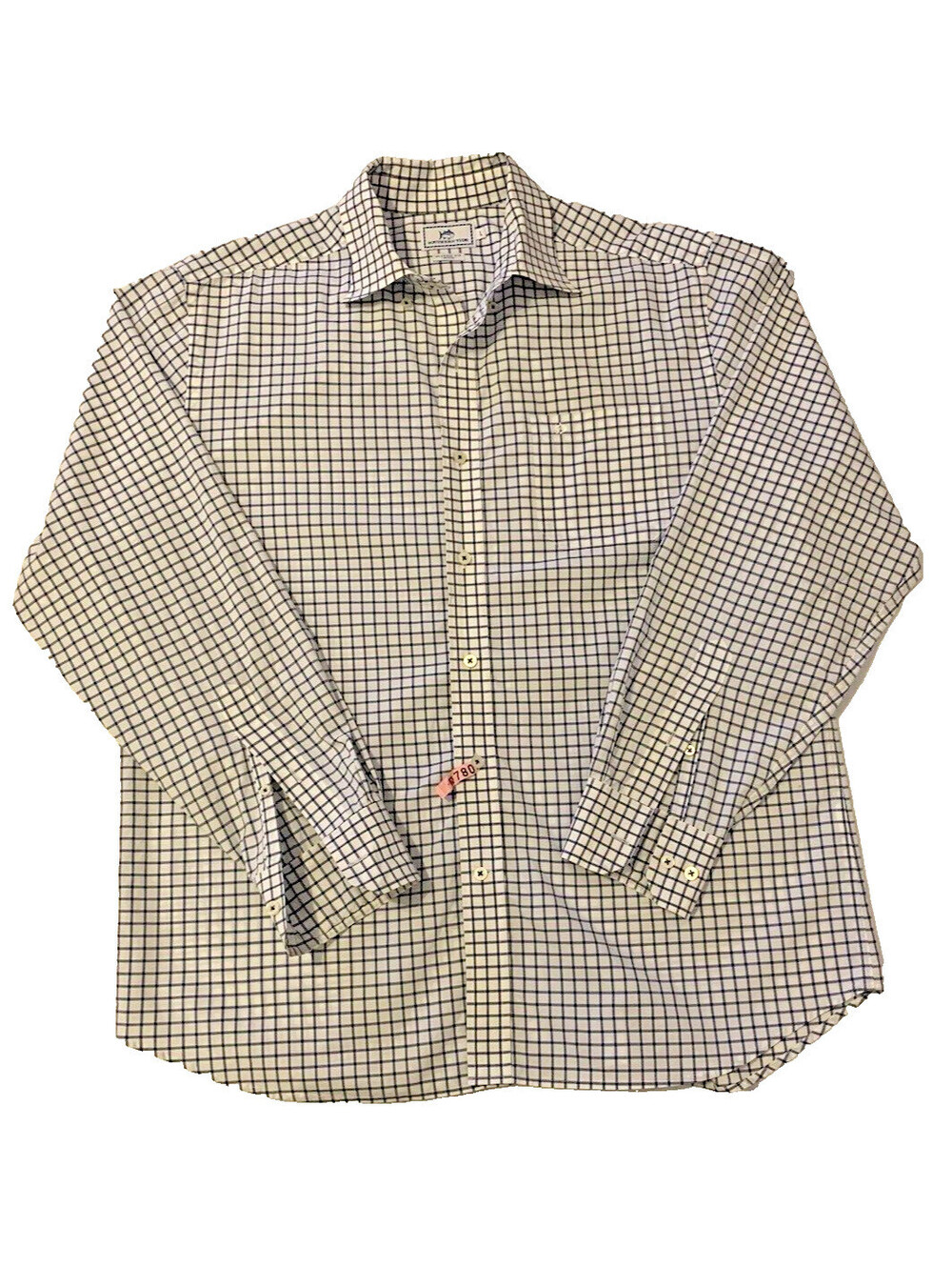 Southern Tide Skip Jack Dress Shirt Men's L Blue Check Classic Fit Preppy Classy
